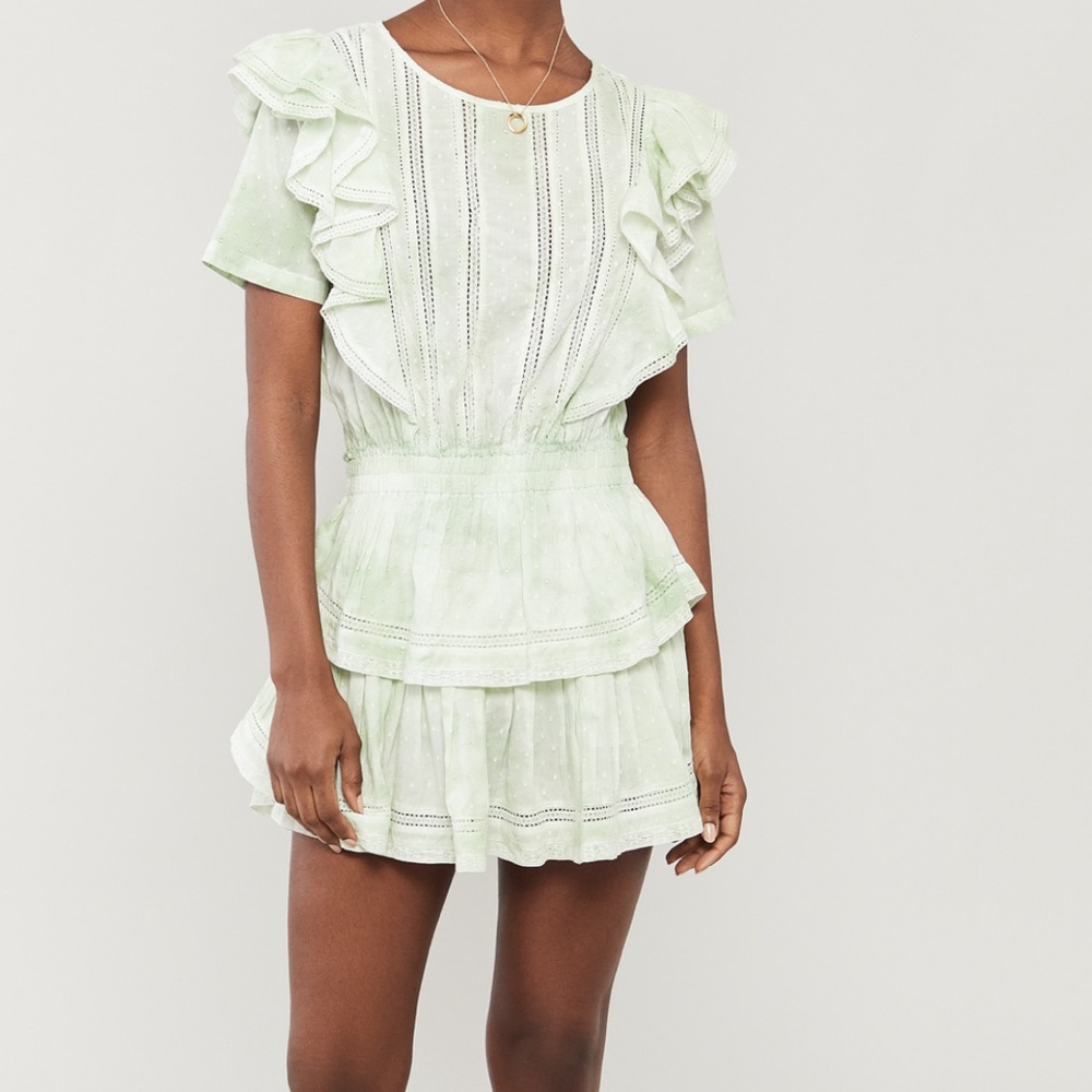Loveshackfancy Natasha Dress in light green